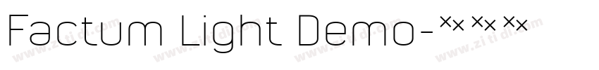 Factum Light Demo字体转换